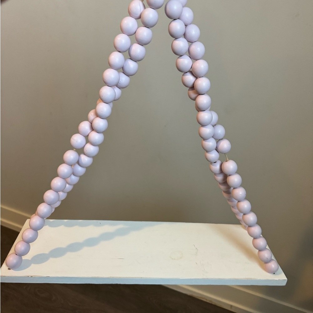 Hobie White Shelf with Lavender Beaded Hanger